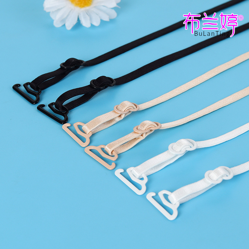 5mm nylon underwear thin shoulder straps non-slip invisible back bra shoulder straps for women cross seamless straps can be exposed for women