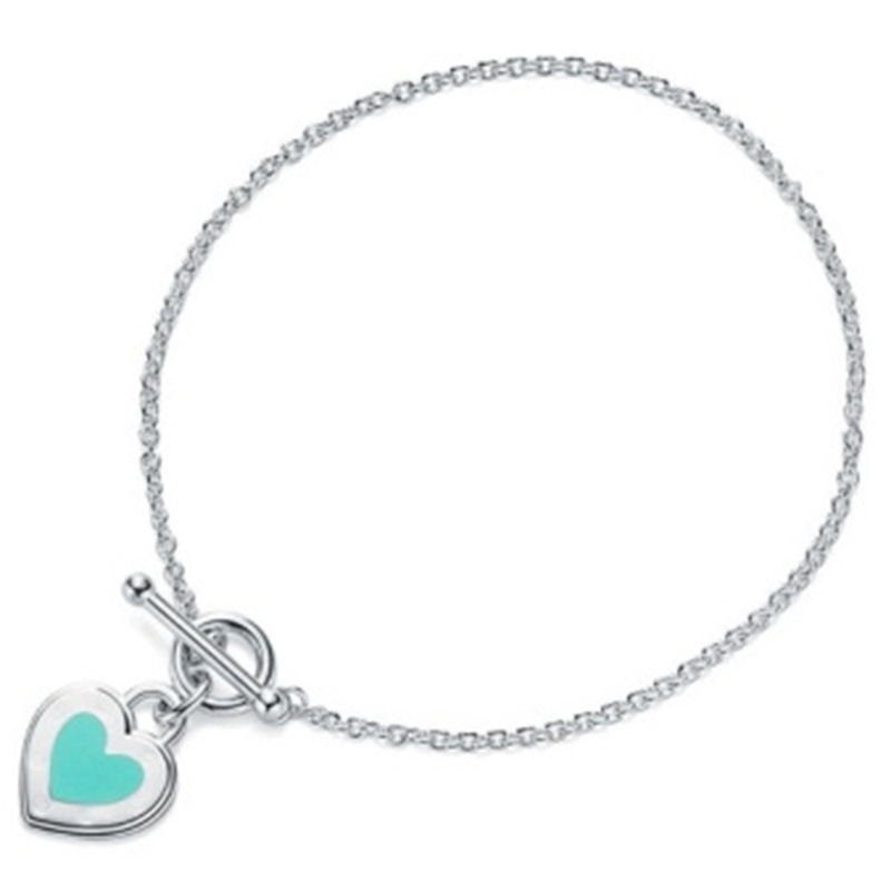 Cross-Border Hot-Selling Heart Enamel Niche Bracelet t Heart-Shaped Ot Bracelet Dropshipping