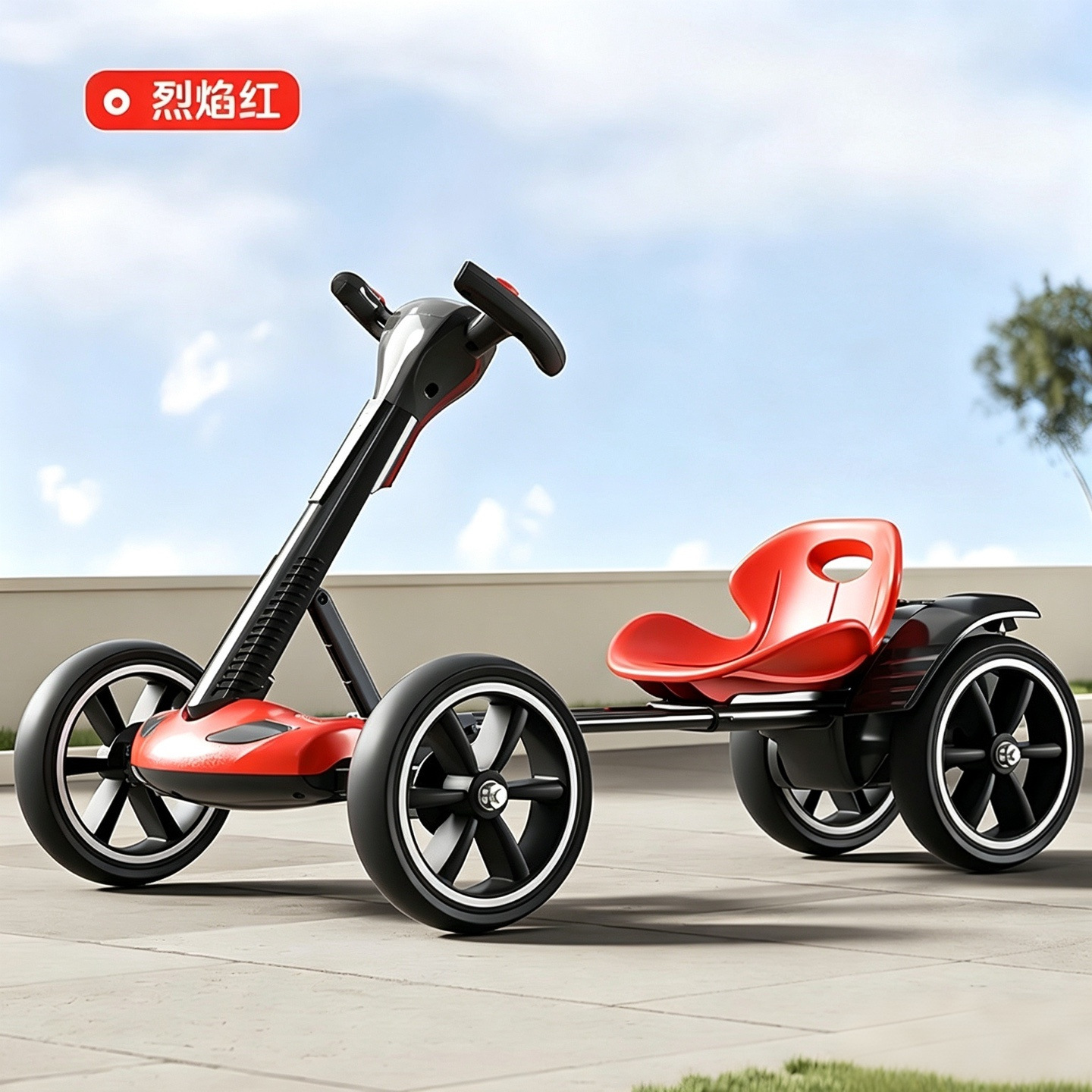 Exportación sin instalación para niños al aire libre kart eléctrico plegable para niños y niñas se puede sentar en el coche de control remoto portátil plegable