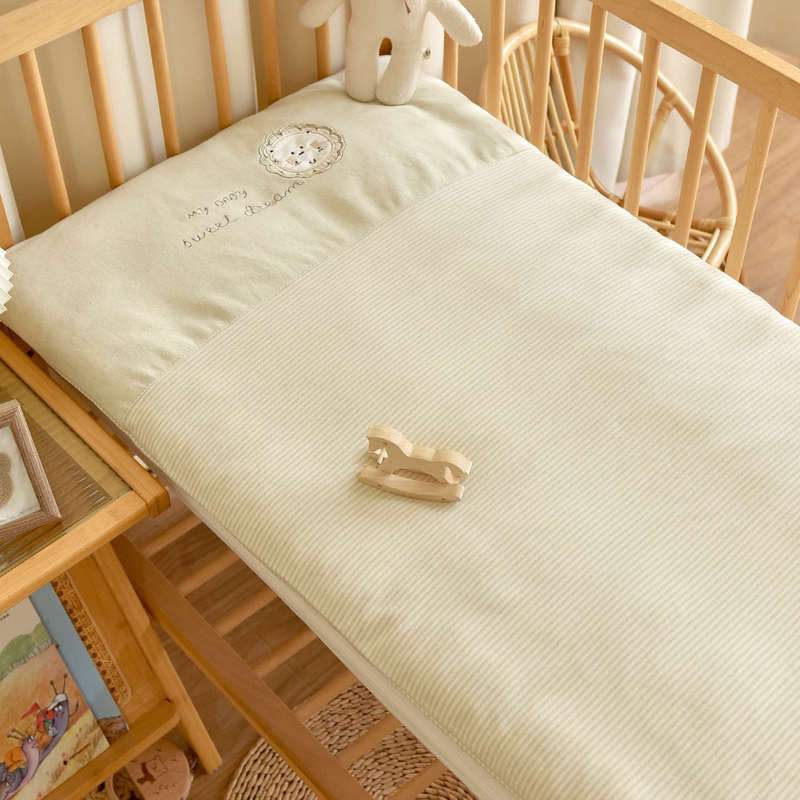 婴儿彩棉床褥垫新生宝宝纯棉花褥子秋冬季加厚幼儿园儿童床垫铺被|undefined