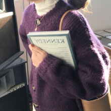 2024春装新款蕾丝袖针织衫百搭圆领洋气套头打底衫时尚上衣女装潮