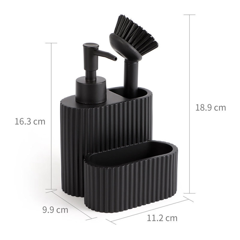 批发家用厨房皂液器清洁刷出液分装瓶收纳一体洗洁精洗手液按压瓶|undefined