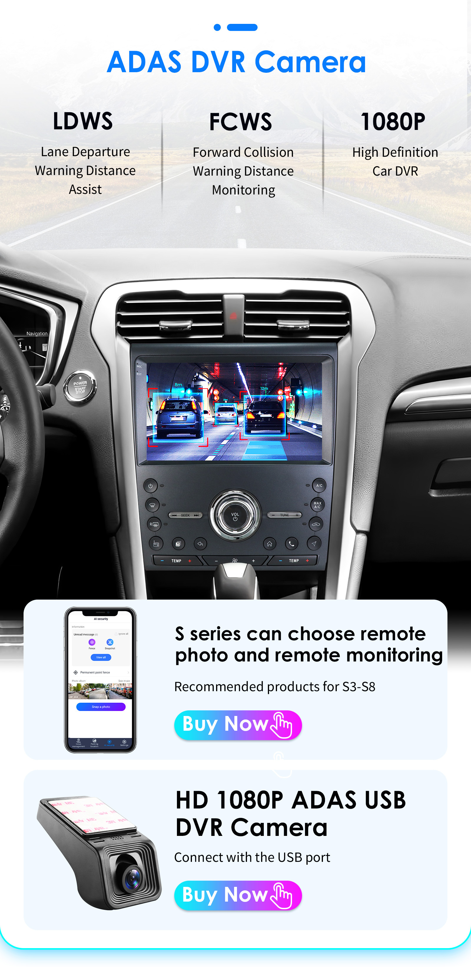 Compatible with Ford Mondeo and Ford Fusion 2nd generation (models 2013-2019) large-screen Android car navigation with CarPlay
