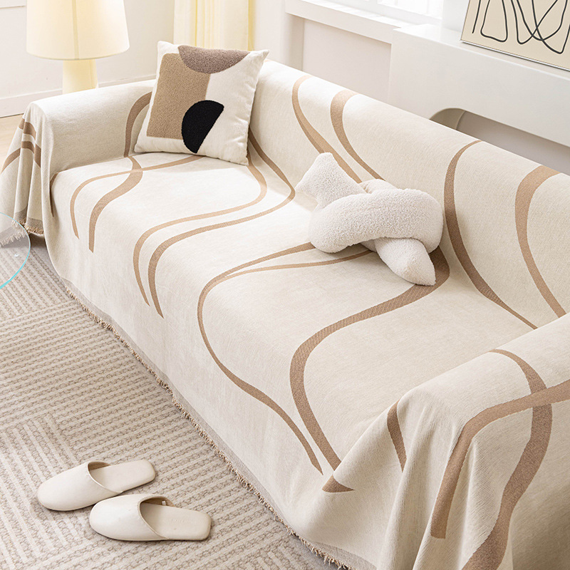 Sofá de tela Schneier de alta calidad cuatro estaciones cojín universal cubierta todo incluido anti-gato arañazo siesta cubierta manta