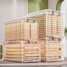 塑料收纳箱透明收纳盒特大号搬家整理箱装衣服衣物箱子玩具储物箱