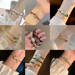 韩版新中式小清新手工绳编织手链女手串国风复古网红情侣ins小众