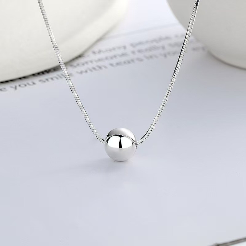 Ball necklace silver 925 printed (40+5)