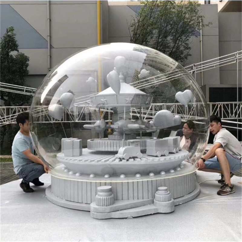 原厂制作亚克力炫彩球发光球异形道具有机玻璃透明球大号保护罩