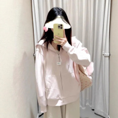 山东即墨卫衣上衣2025秋冬新款拉链连帽加厚宽松慵懒风女秋季外套