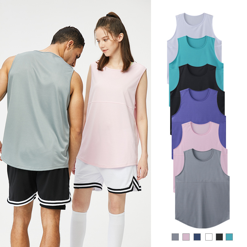 Summer Sports Sleeveless T-shirt Quick-drying Sweat-absorbent Waistcoat Running Fitness Training Top American Basketball Vest Men's