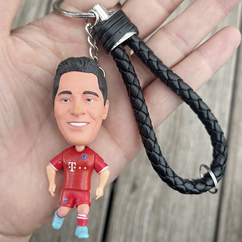 Football Gift Rodrigo Bellingham Mesia Malmbappe Salah Puppet Fans Keychain