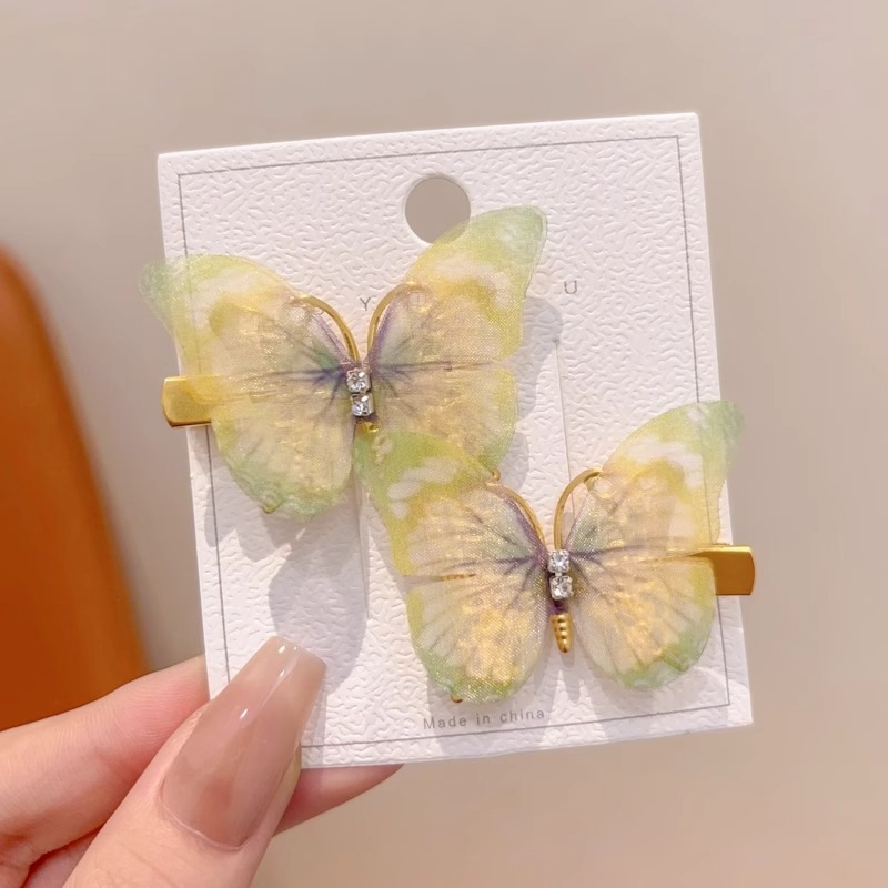 Clips para el cabello de los niños se moverá, clips para el cabello de mariposa de diamante, clips para el cabello de cabello lindo, clips para el lado, clips para el cabello roto, clips para el bang