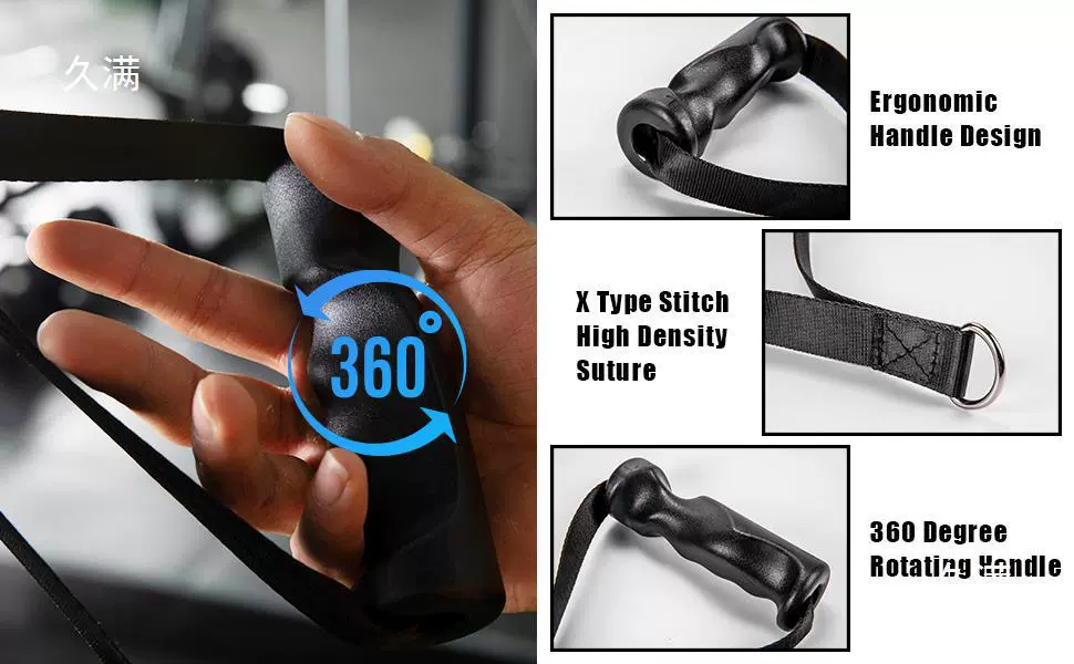 Gantry rope handle Gantry handle elastic rope equipment pull-up resistance pull weight lifting exercises