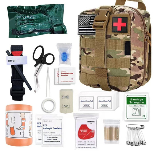 Outdoor mountain climbing adventure first aid tactical bag survival tool combination set multifunctional wilderness survival SOS supplies