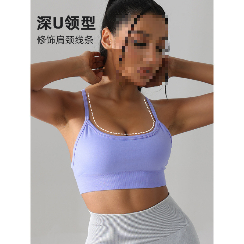 Source Factory Cross-Back Sports Bra for Women, High-Intensity Shockproof Yoga Top Wholesale
