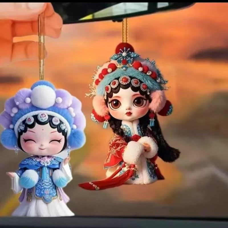 花旦中国京剧挂件亚克力戏曲人物挂饰戏剧装饰钥匙扣国潮|undefined