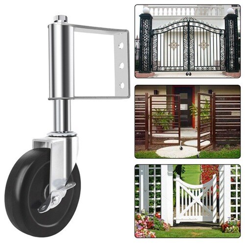Wear-resistant gate spring shock-absorbing wheel, industrial heavy-duty universal wheel with brake, load-bearing solid 4-inch 5-inch caster