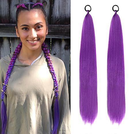 Wig Natural Ponytail Synthetic Fiber Wig Elastic Band Wig Hair Extension Ponytail Multi-Color Cross-Border Foreign Trade Model