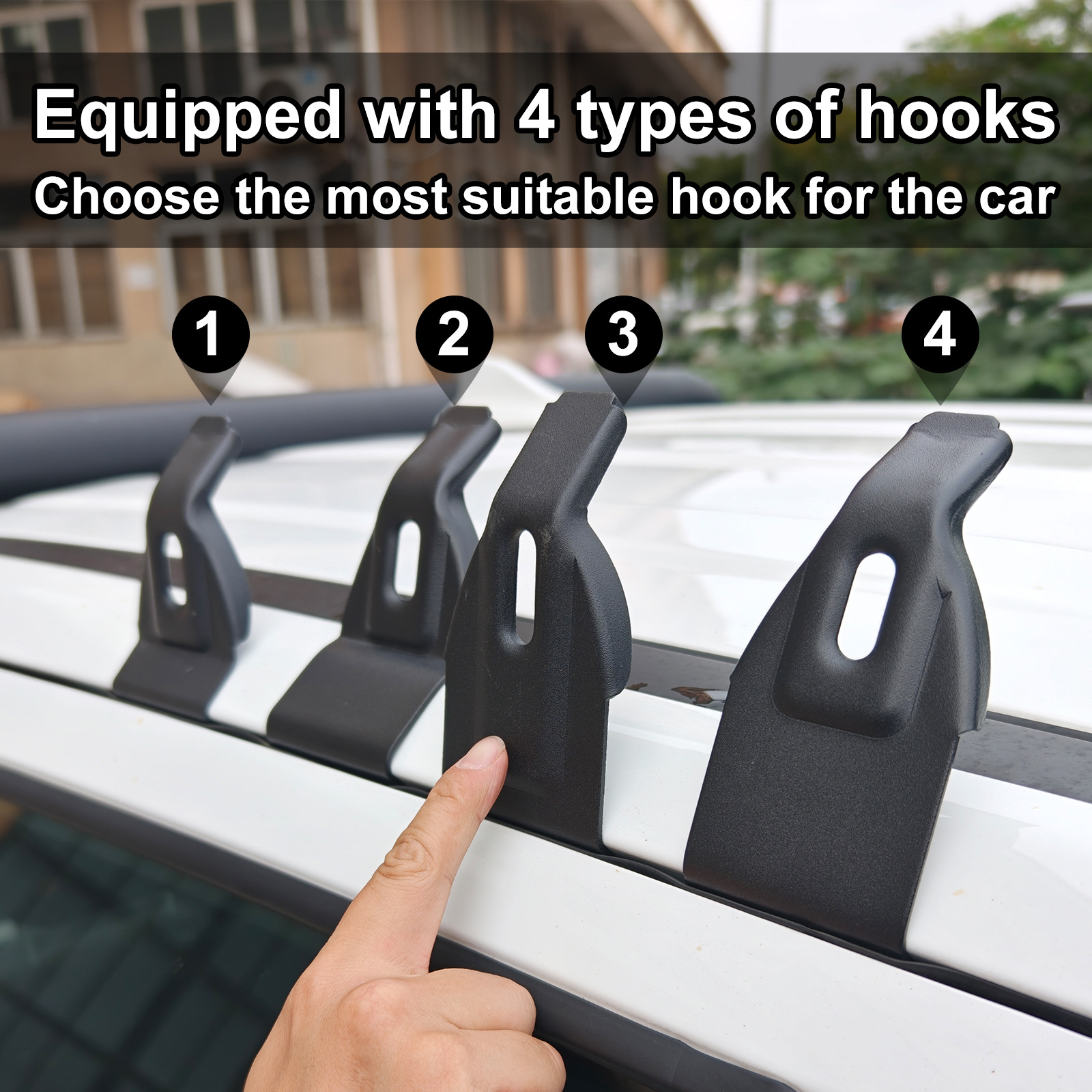 SYDSZ Universal Tiger Claw Car Roof Rack Crossbars, Thickened, Universal Modification, with Lock, High Load Capacity