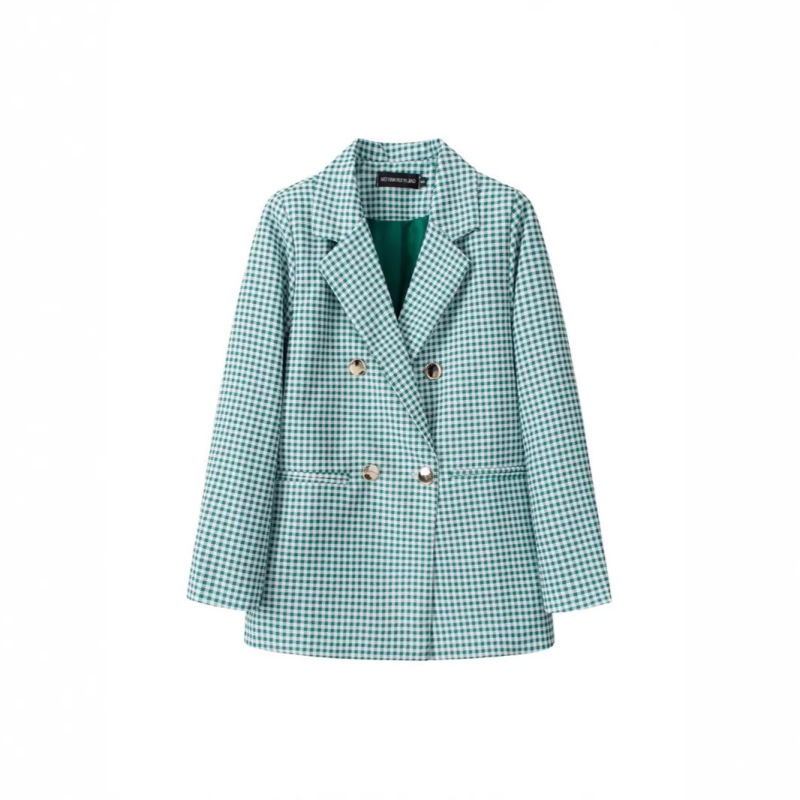 Spring and Autumn Cross-Border Single-Breasted New Houndstooth Suit Jacket Fashion Casual Suit Top Elegant British Style Jacket Spring and Autumn Cross-Border Single-Breasted New Houndstooth Suit Jacket Fashion Casual Suit Top Elegant British Style Jacket