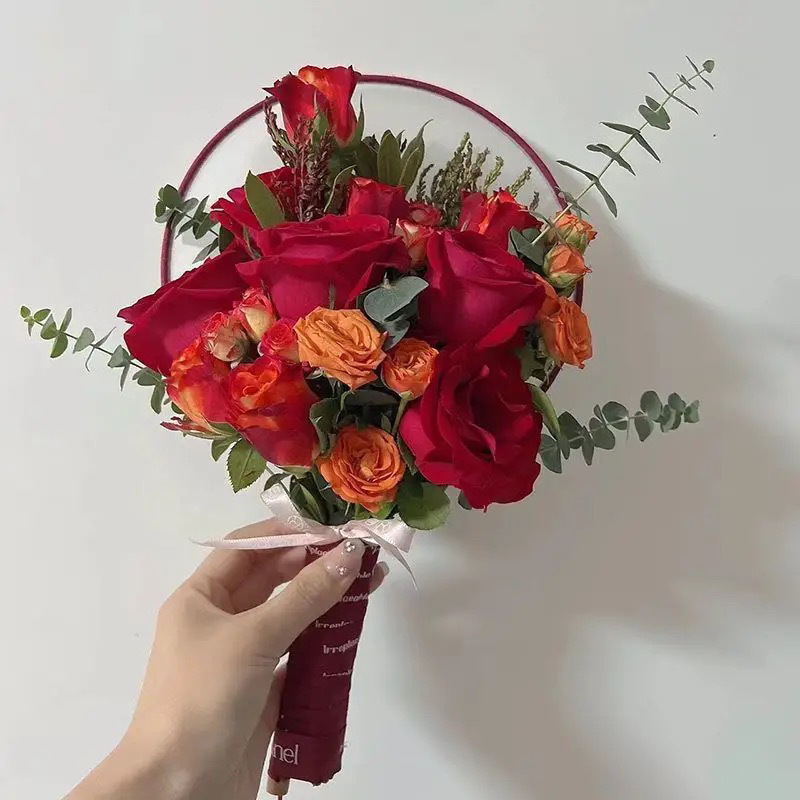 七夕婚礼手捧花新娘手捧结婚出片郁金香领证花拍照道具|undefined