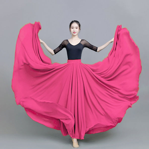 720 degrees large skirt double -layer chiffon big skirt stage…