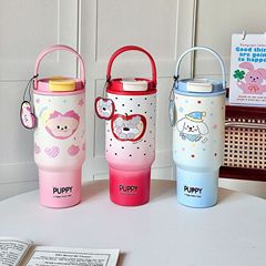 大容量ドリンク真空断熱カップ漫画ステンレス鋼ダブルドリンクカップポータブルギフトウォーターカップ卸売