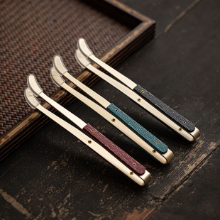 Tea Ceremony Six Gentlemen Alloy Anti-Slip Tea Clip Anti-Scalding Tea Clip Tea Tweezers Tea Cup Clip Kung Fu Tea Set Accessories