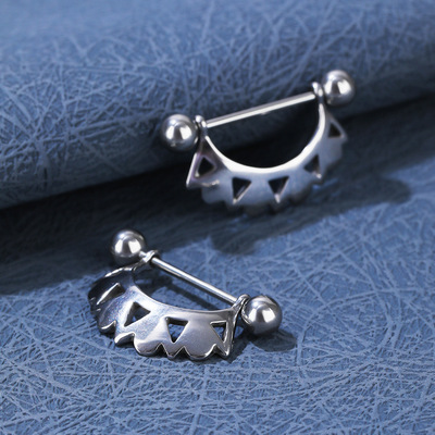 Europe and America Explosive money men and women currency Milk ring fashion puncture Jewelry papilla puncture Jewelry Papillary nail