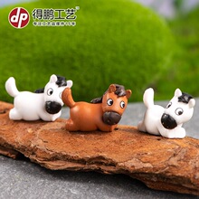 微景观园艺盆景创意动物装饰配件仿真 卧姿小马塑料小摆件批发