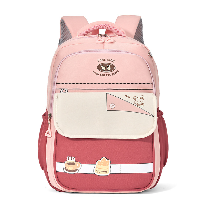 Mochila de estudiantes de primaria de gran capacidad, mochila para niños, mochila de hombros respirada, mochila de niñas resistente al desgaste.