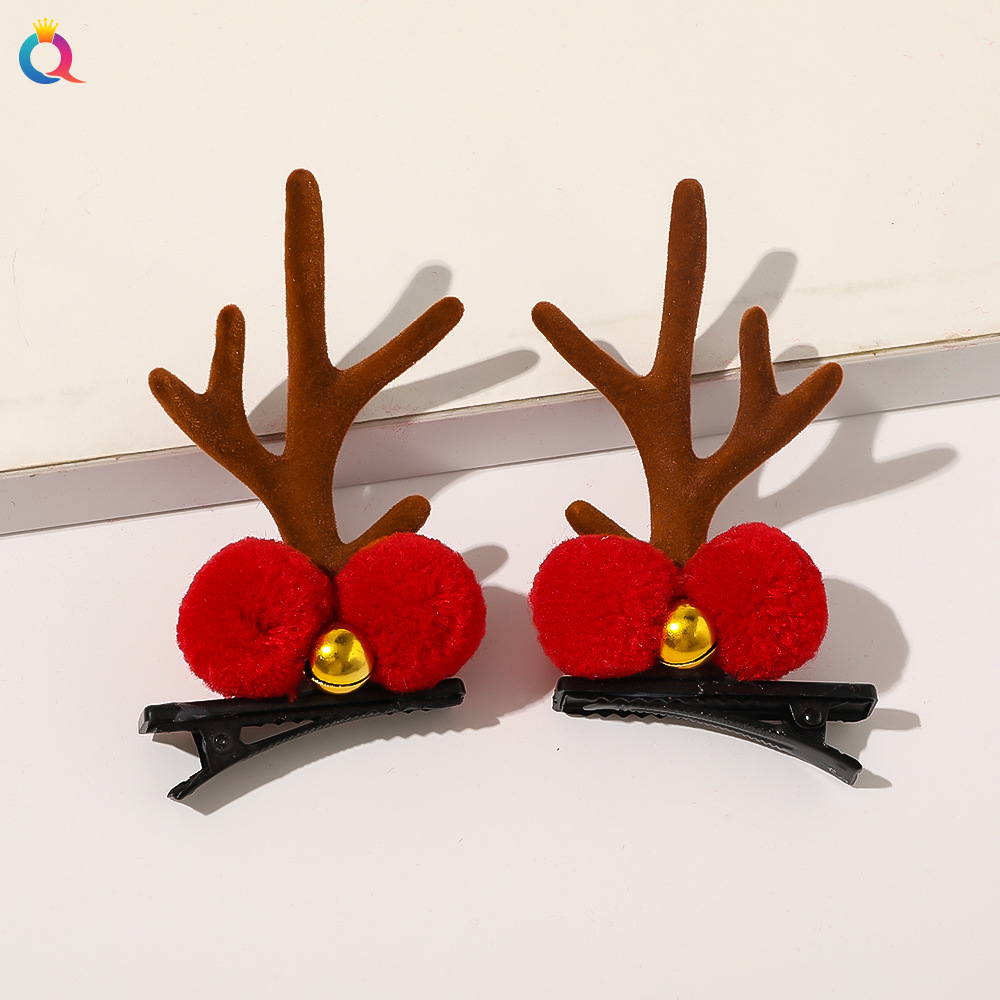 Christmas gift Christmas headdress plush large hair band high-grade hair tie ins large ring_voghion.com