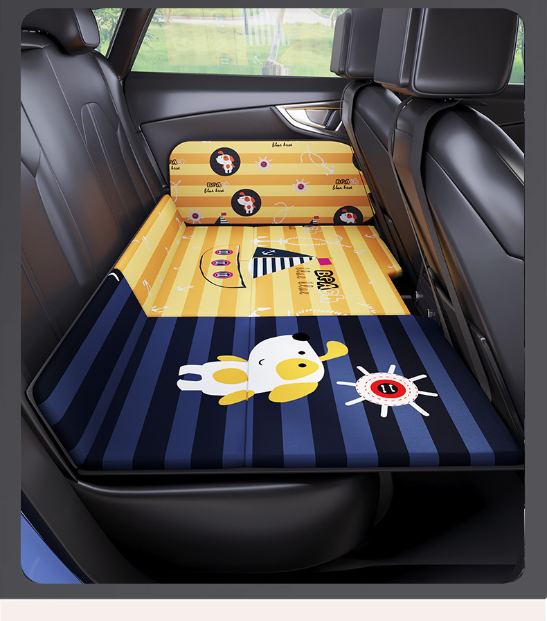 Car Rear Seat Sleeping Pad, Foldable and Dual-Purpose, No Need for Inflation, Suitable for Sedan and Suv, for Self-Driving Travel, Car Bed