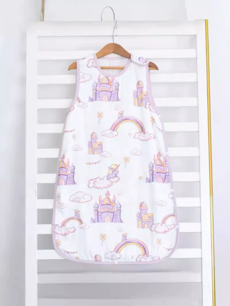 Children's summer gauze sleeping bag, light and thin vest sleevless