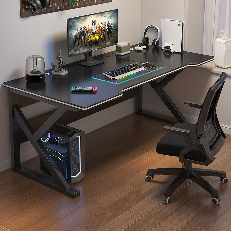 Computer Desk, Desktop Table, New Home-Use Gaming Desk with Cable Hole, Reinforced and Thickened, Suitable for Rental Apartments, Office Writing Desk