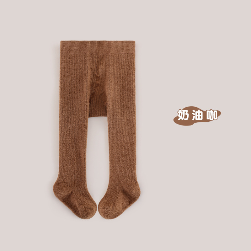 2024 otoño e invierno nuevos productos engrosamiento más pantimedias de terciopelo para niños pantimedias para niñas calcetines de fondo calcetines de una pieza para bebé