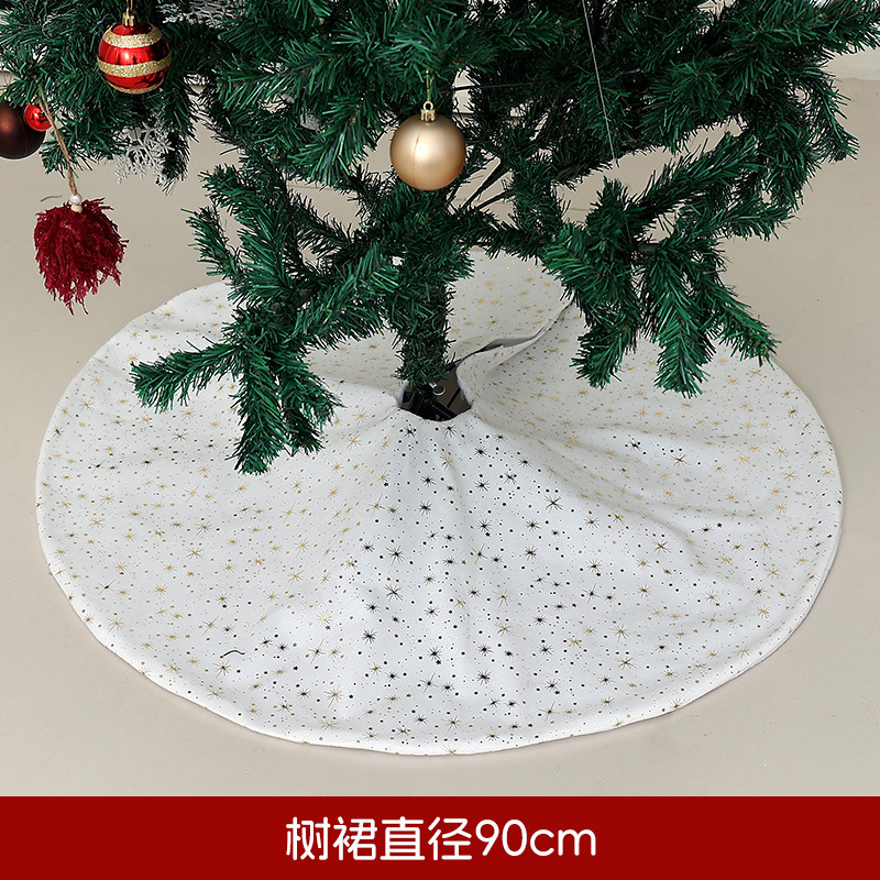 国境を越えたクリスマス装飾用品の雰囲気配置雪花箔押しベルベットの木のスカートの雰囲気配置クリスマスツリーの底|undefined