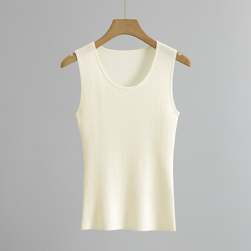 Word-of-mouth recommend Ken Dou Same Style German BY Yangtze Merino Wool Slim-fit 18-stitch Worsted Knitted Crewneck Vest