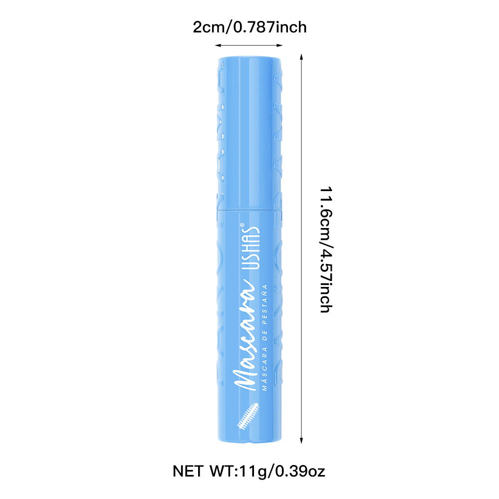 Máscara de pestañas de punto transfronterizo de USHAS europea y americana, rímel de seis colores rizado natural grueso y largo