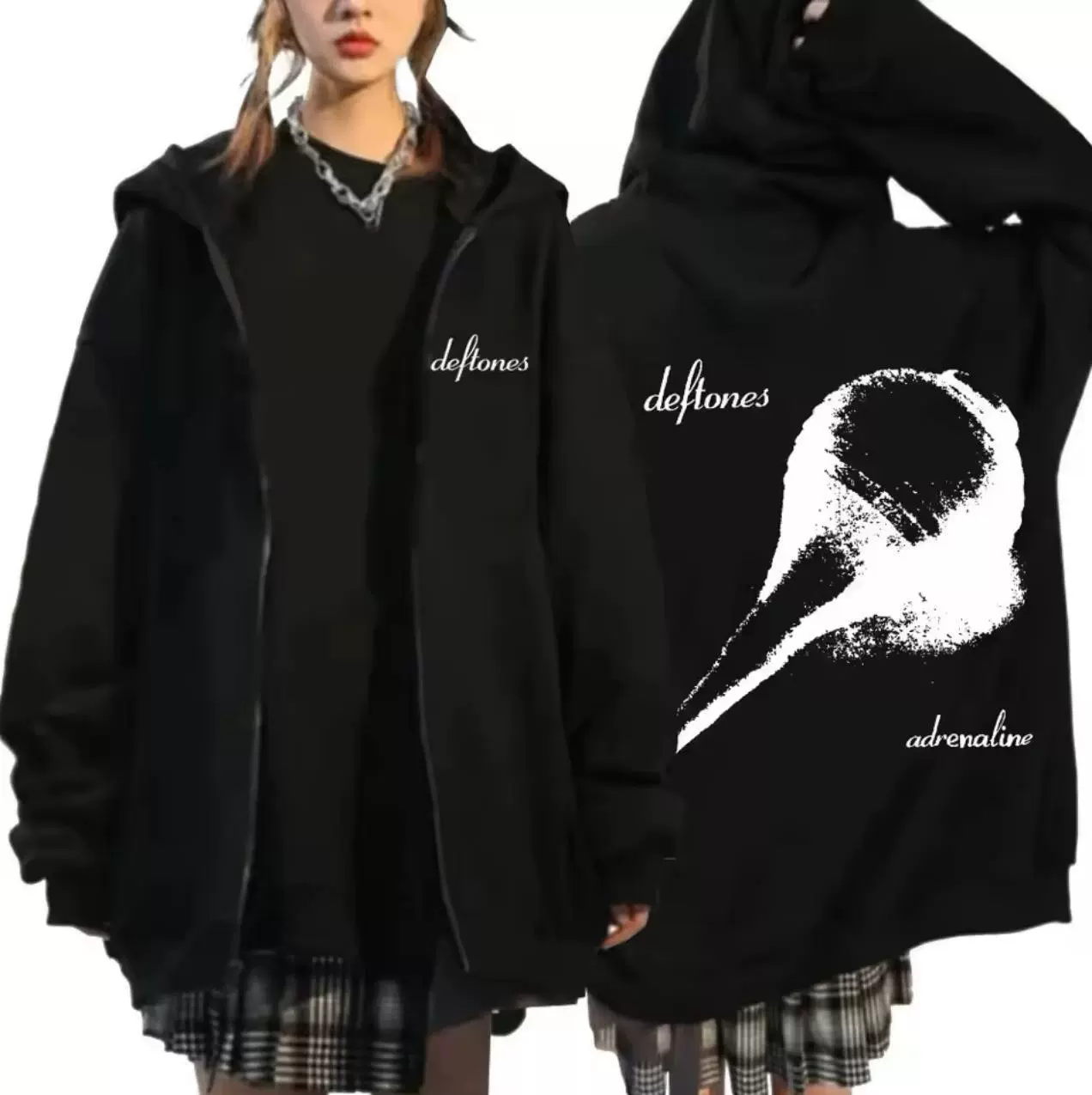 Толстовка (DEFTONES) на молнии, унисекс, цвета разные, размеры S–XXXL