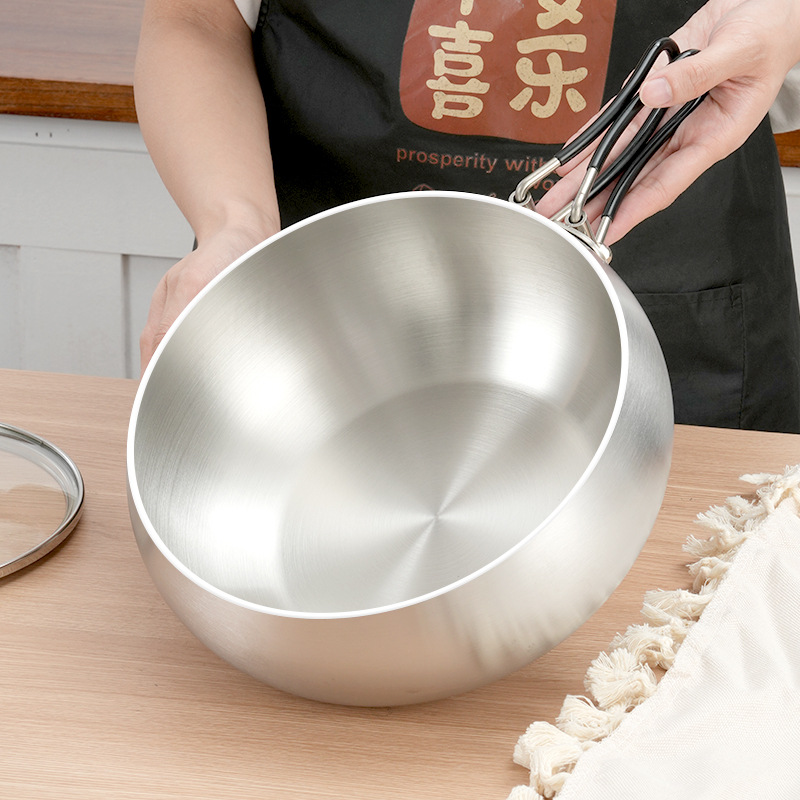 1810 olla de acero inoxidable al aire libre olla plegable camping picnic espesado 0 recubrimiento de gran capacidad no pegajosa olla de cocina