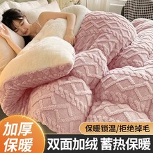 厂家批发羊羔绒被子冬季棉被被芯冬天单人宿舍秋冬被加厚保暖10斤