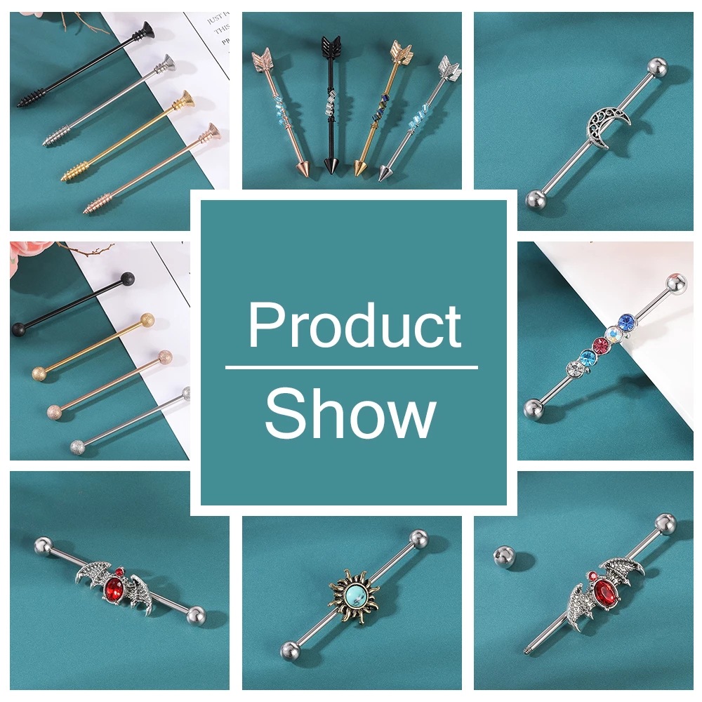 Pointed titanium steel lip stud product view