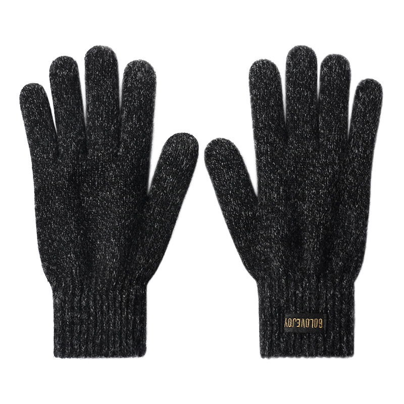 Knitted men in autumn winter, thickened velvet touch screen, students for outdoor cycling driving, cold proof and warm_voghion.com