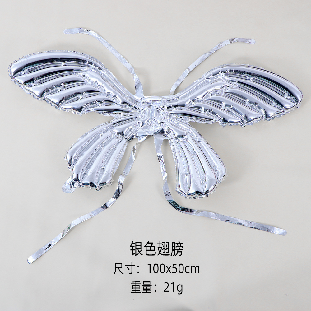 Ángel en línea mariposa alas globo de dibujos animados alas globo actividad temática jardín de infantes decoración extraña globo