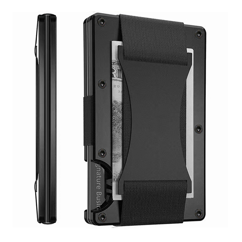 Factory In-Stock Amazon Hot-Selling Metal Card Holder Carbon Fiber Wallet Rfid Anti-Theft Cardholder Foreign Gift Pack
