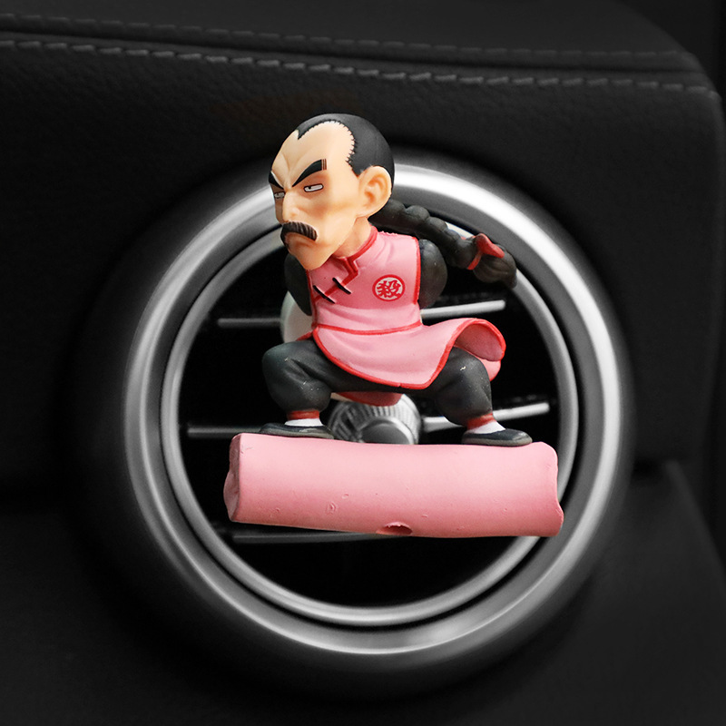 Creativo Dragon Ball Flying Wukong Car Perfume Clip de salida de aire de coche Adornos de aromaterapia Lindas decoraciones de coche
