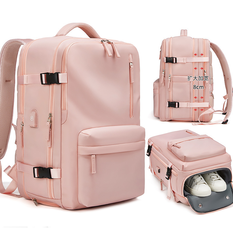 Backpack Women's Travel Lightweight Short-Distance Luggage Bag Dry and Wet Separation Backpack Large Capacity Casual Fashion Student School Bag