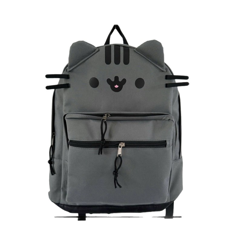双肩胖吉猫书包卡通帆布小熊百搭可爱棕色软妹新款浅灰学生大容量|undefined