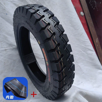 Non-industrial tires, new hybrid tricycle tires - 350-12-steel-wire-flat-top-8-layer-thickened-strong-body-tire-inner-tube